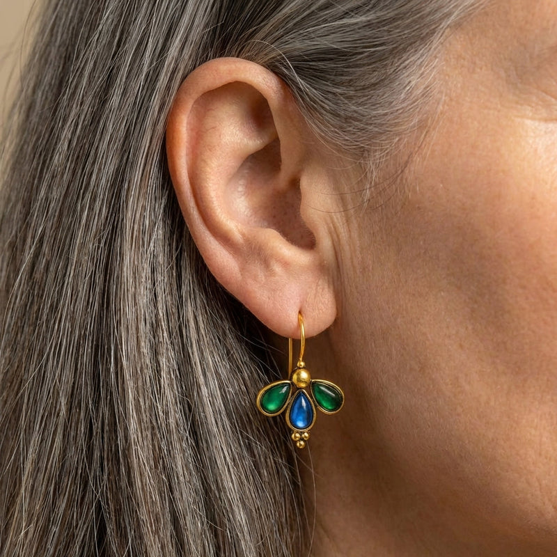 Gemstone Dangle Earrings