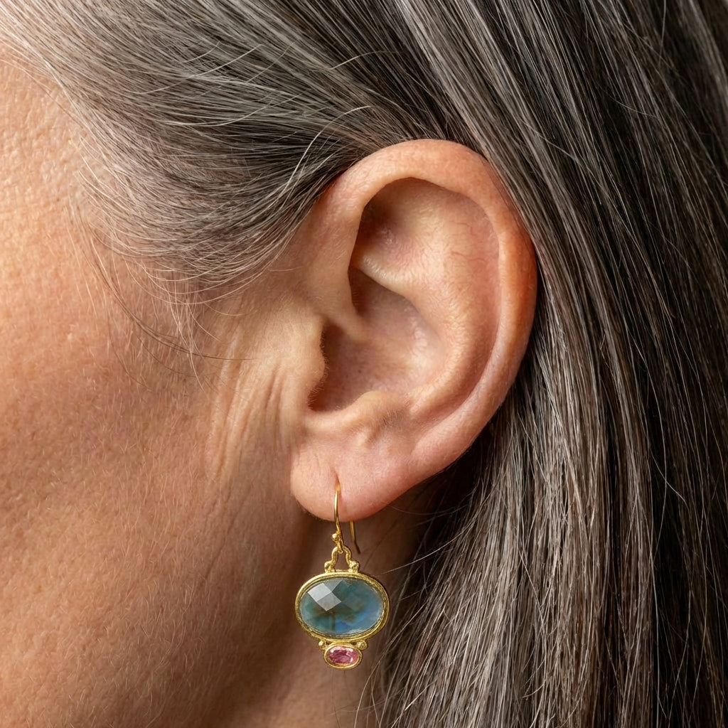 Gemstone Dangle Earrings