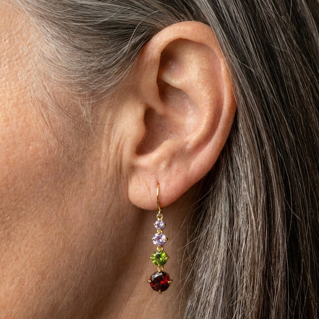 Gemstone Dangle Earrings