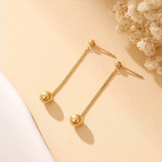 Elegant Gold Ball Earrings