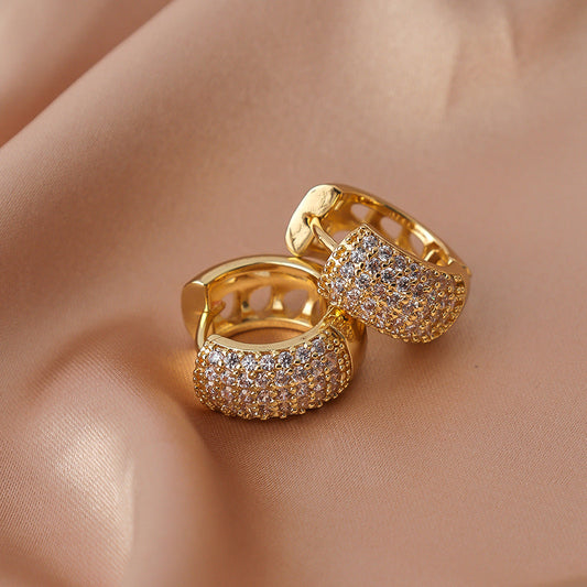 Elegant Gold Crystal Earrings