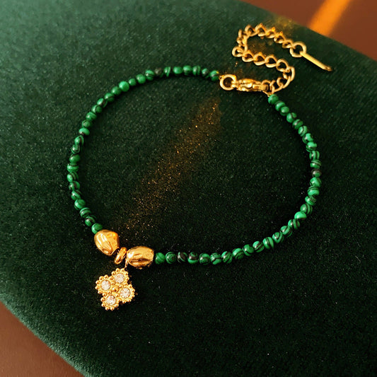 Elegant Green Beaded Bracelet