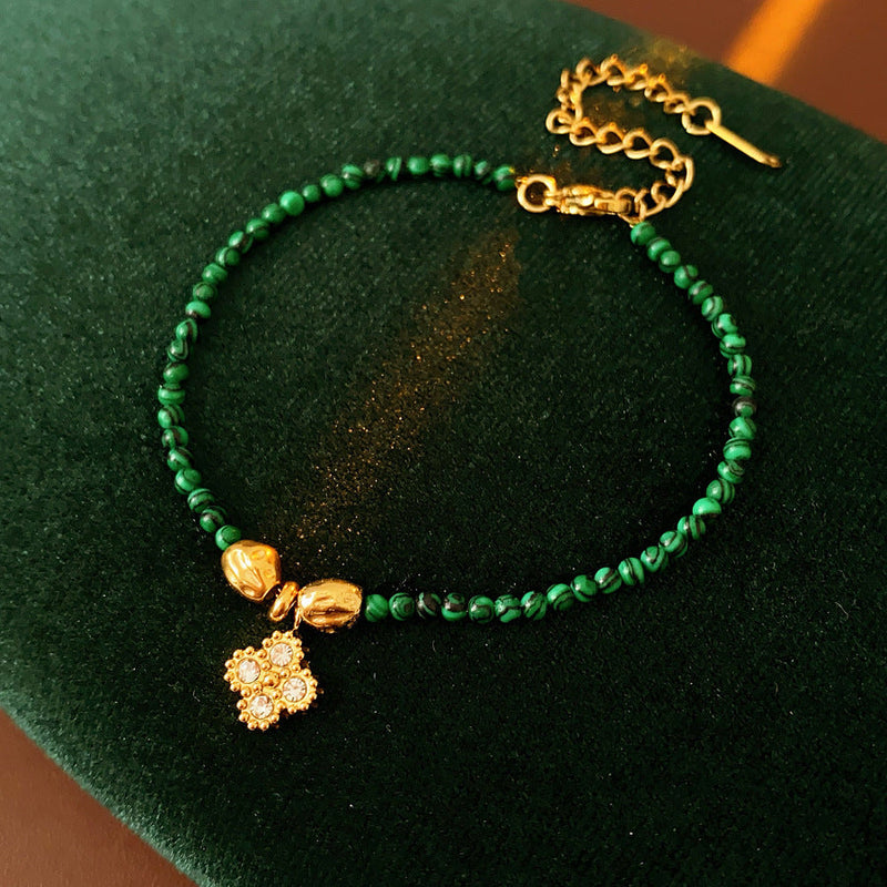 Elegant Green Beaded Bracelet