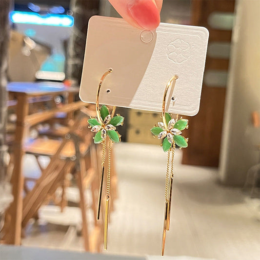 Elegant Green Jade Earrings
