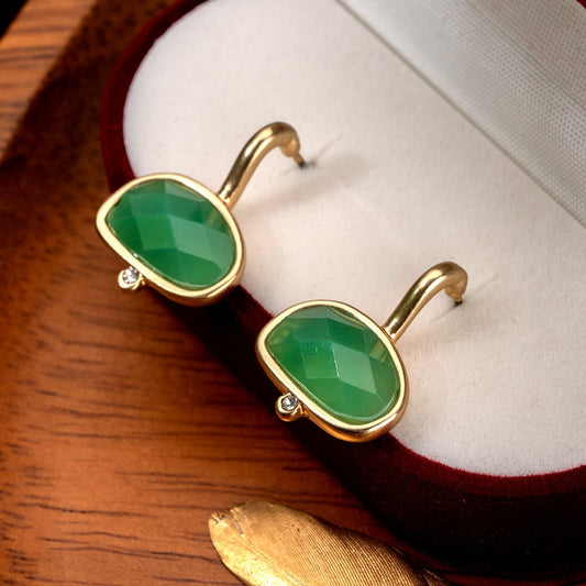 Elegant Green Jade Earrings