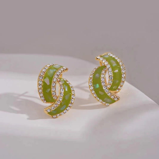 Elegant Green Jade Earrings