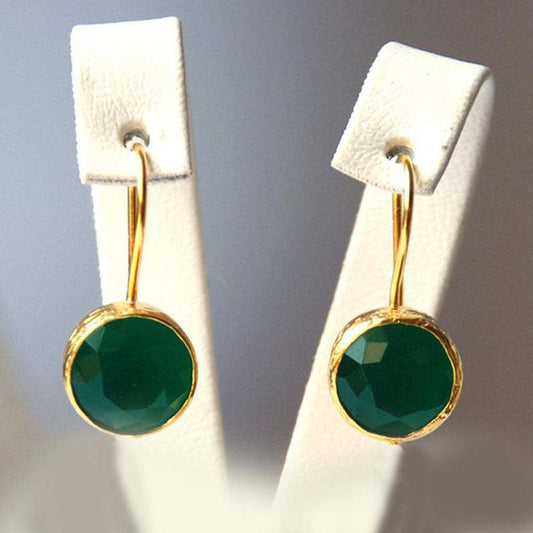 Elegant Green Onyx Earrings