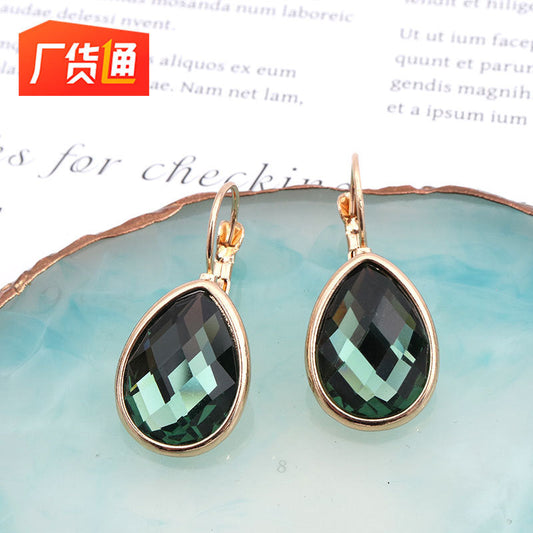 Elegant Green Quartz Earrings
