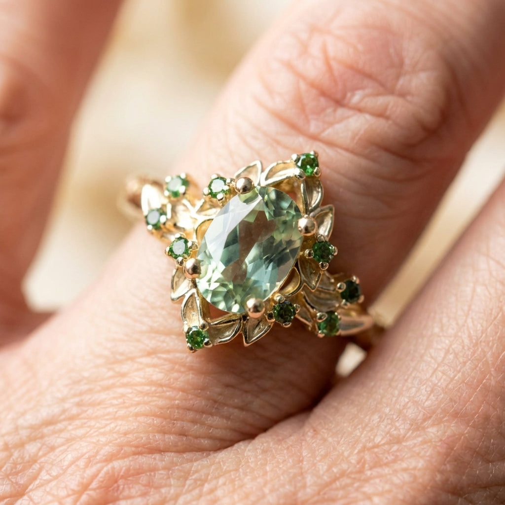 Green Spinel Ring