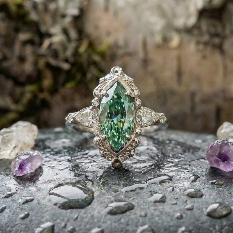Elegant Green Stone Ring