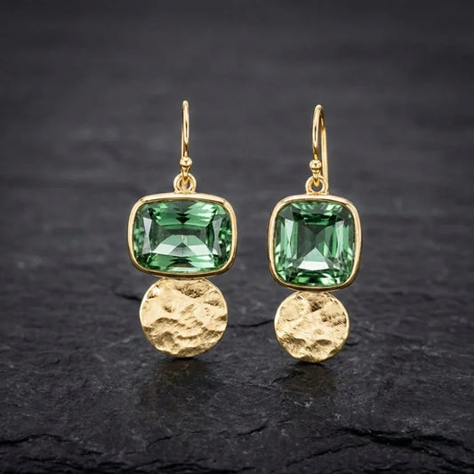 Elegant Green Tourmaline Earrings
