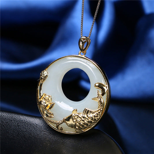 Elegant Jade Pendant Necklace