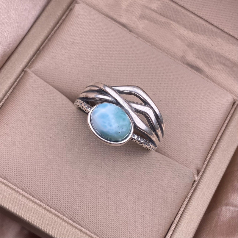 Elegant Larimar Ring