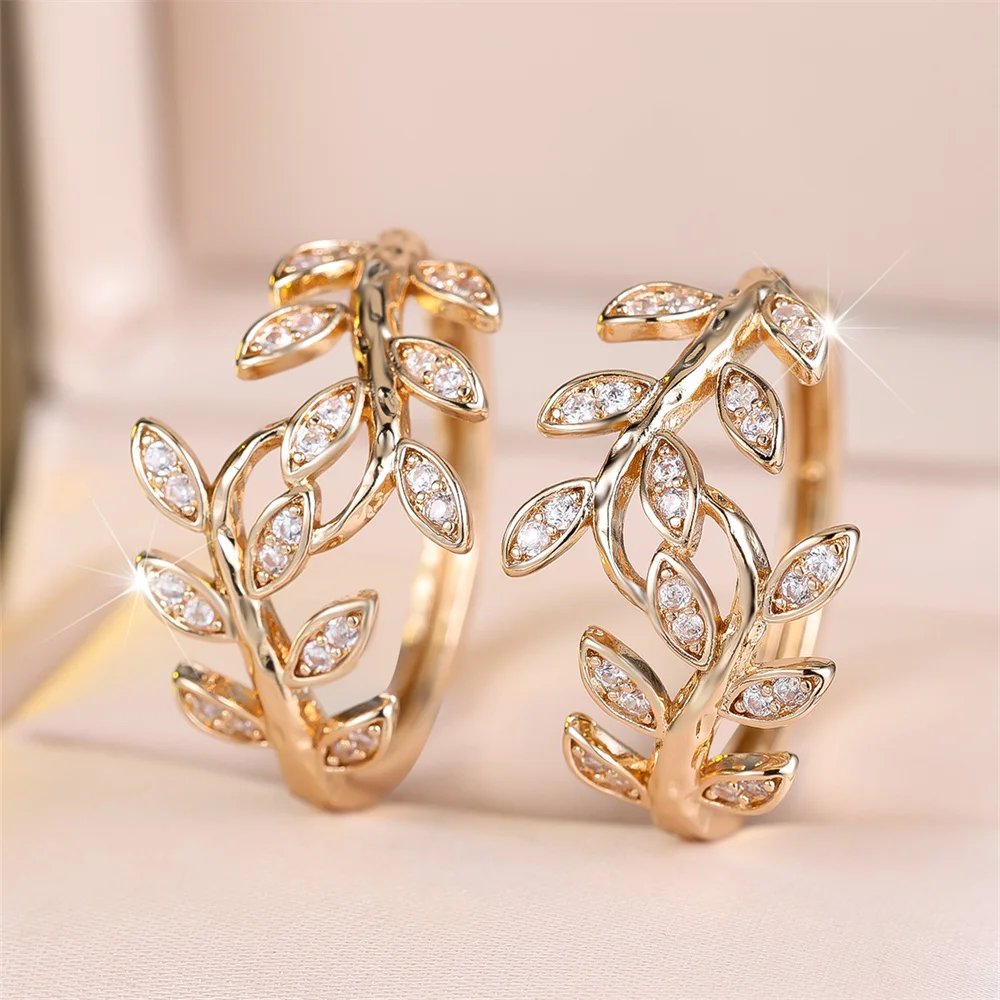 Elegant Leaf Hoop