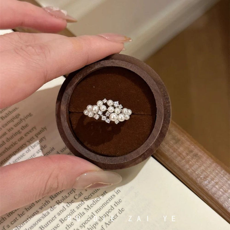 Elegant Multi Pearl Ring