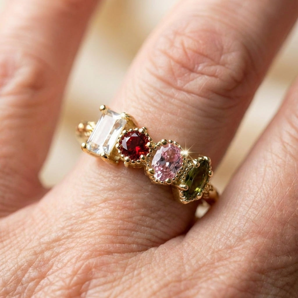 Multistone Cubic Zirconia Ring