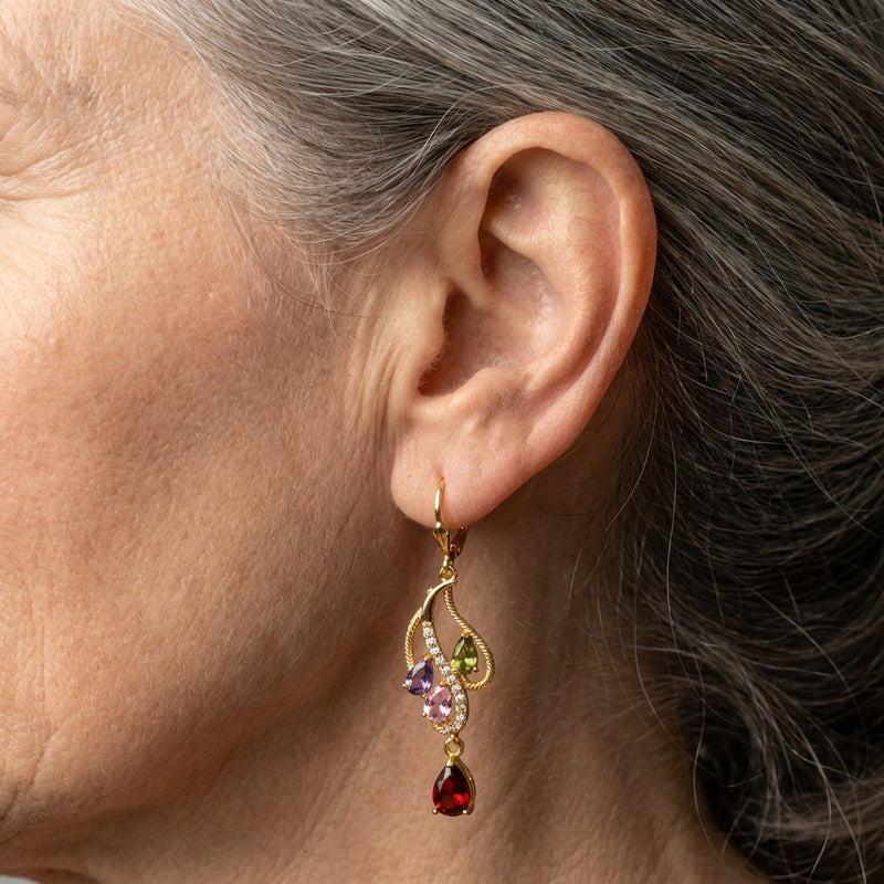Multistone Drop Earrings