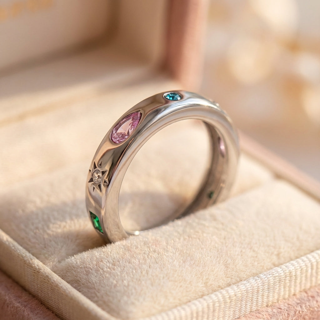 Elegant Multistone Statement Ring