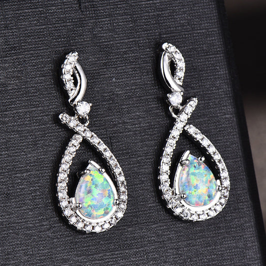 Elegant Opal Drop Earrings