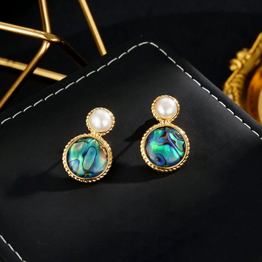 Elegant Pearl Abalone Earrings