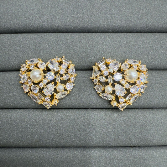 Elegant Pearl Crystal Earrings