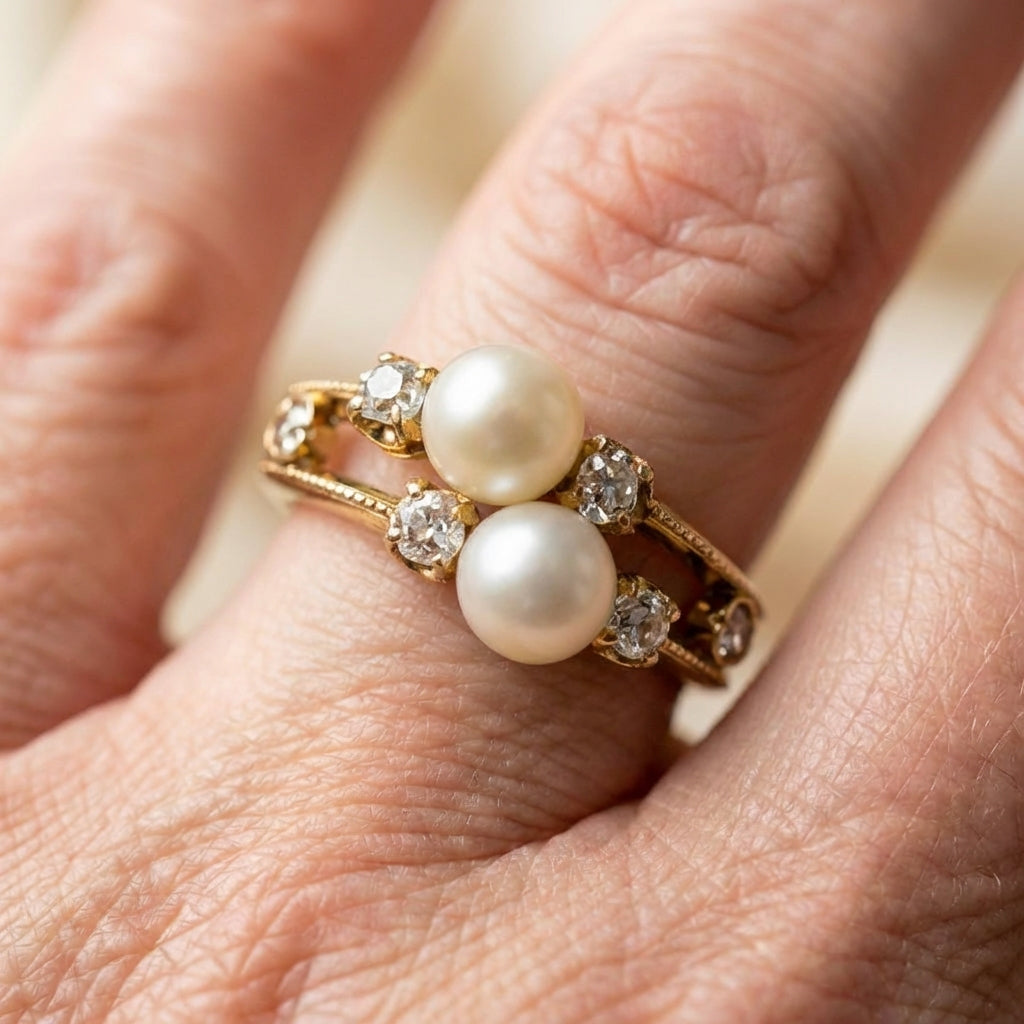 Pearl Diamond Ring
