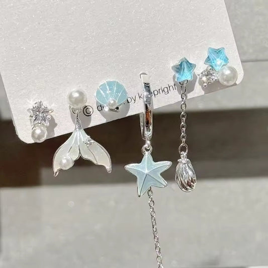 Elegant Pearl Starfish Necklace