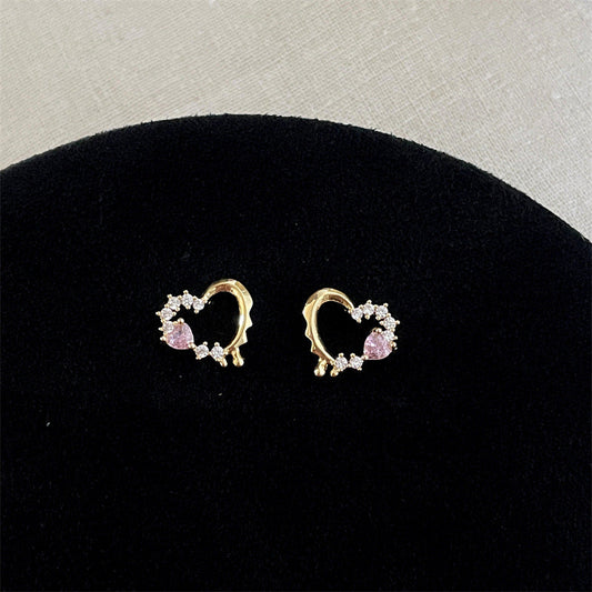 Elegant Pink Crystal Earrings