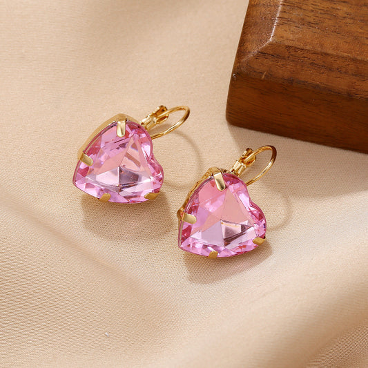 Elegant Pink Crystal Earrings