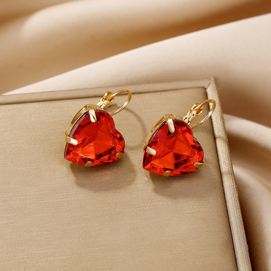 Elegant Red Crystal Earrings