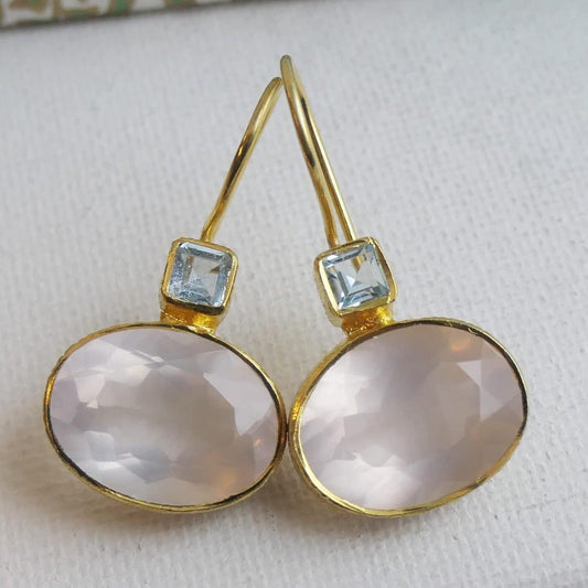 Elegant Rose Quartz Earrings