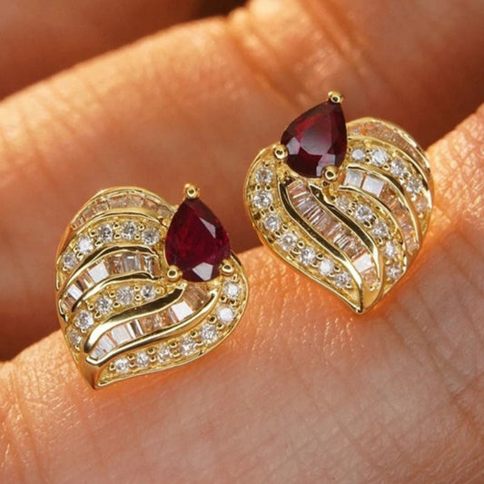 Elegant Ruby Earrings