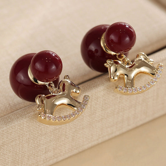 Elegant Ruby Earrings