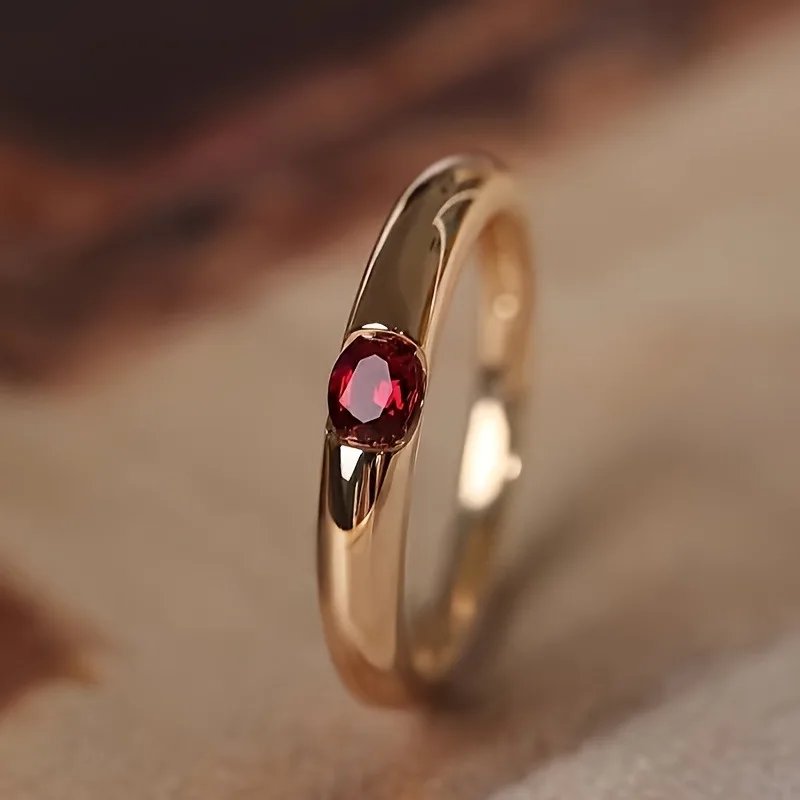 Elegant Ruby Gold Ring