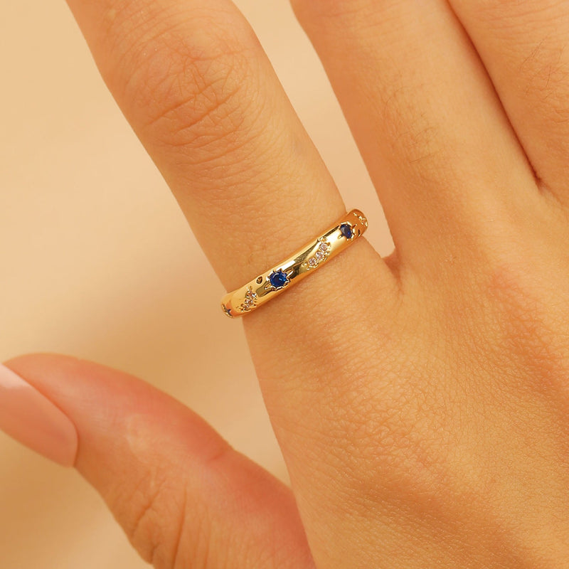 Elegant Sapphire Gold Ring
