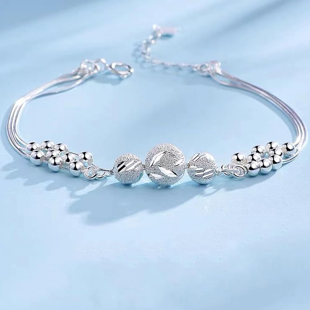 Elegant Silver Bead Bracelet