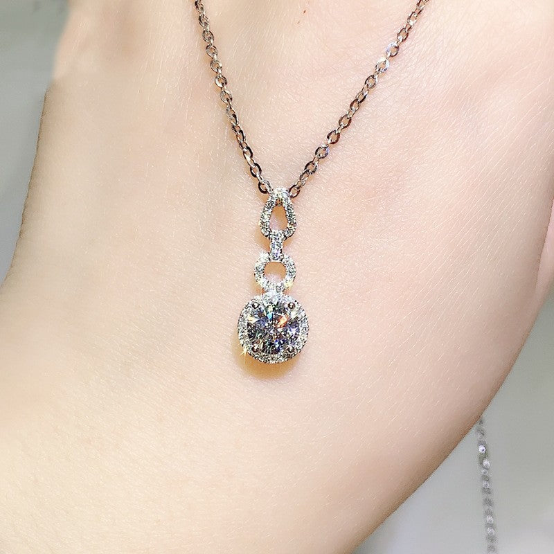 Elegant Silver Infinity Drop