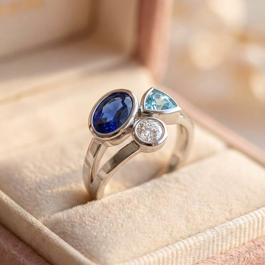 Elegant Three Stone Ring
