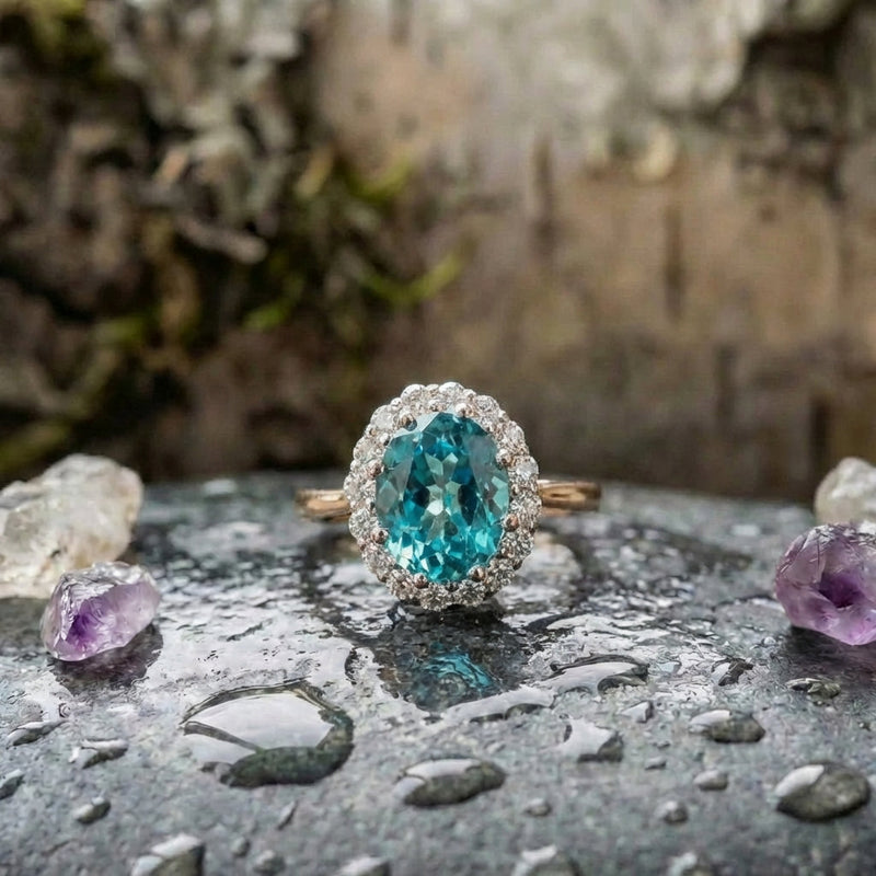 Elegant Topaz Crystal Ring