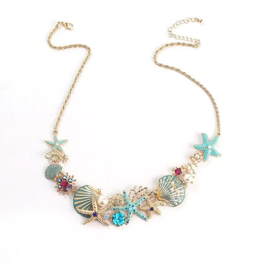 Elegant Turquoise Shell Necklace