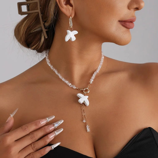Elegant White Flower Earrings