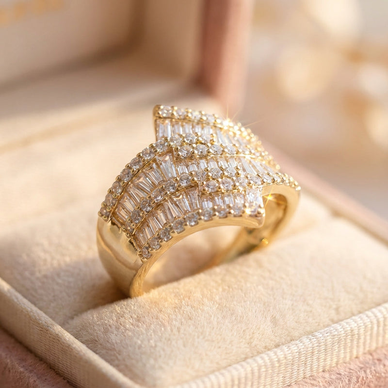 Elegant Zircon Statement Ring