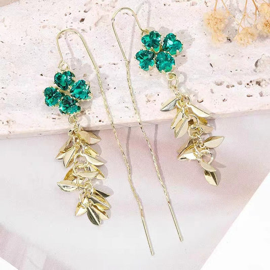 Emerald Cluster Earrings