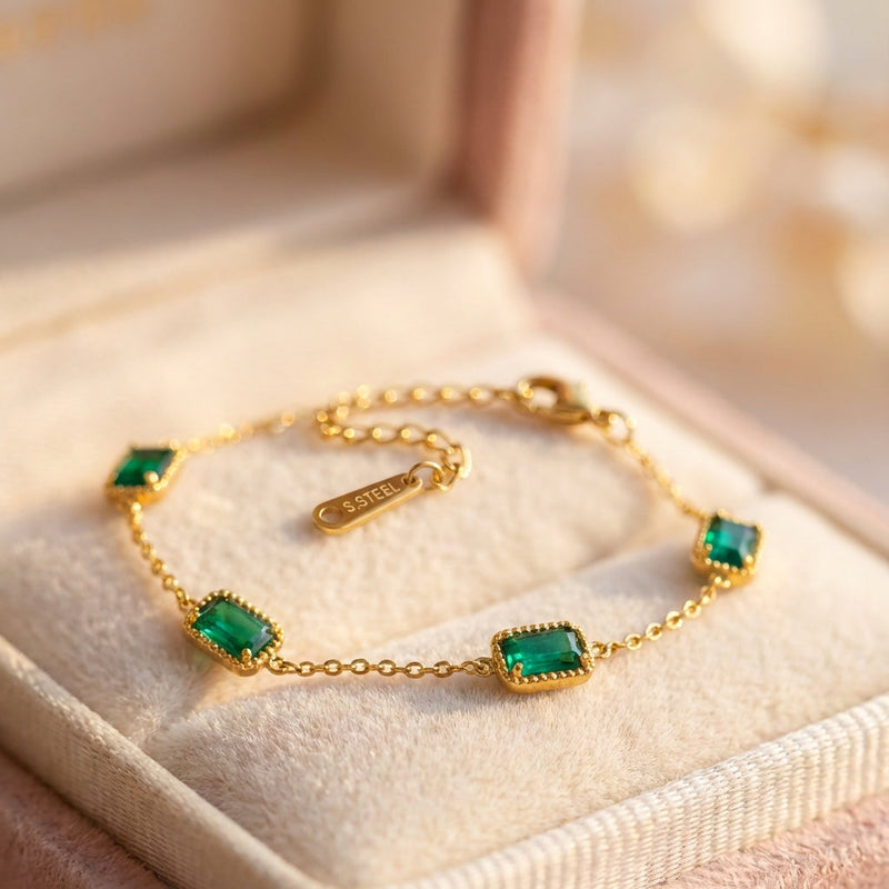 Emerald Trinity Bracelet