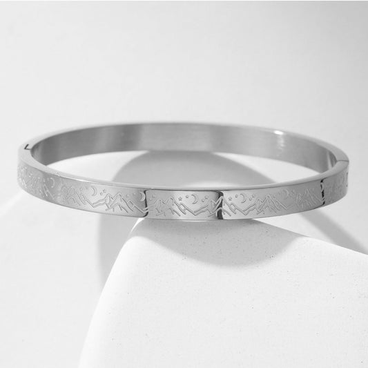 Engraved Mountain Bracelet