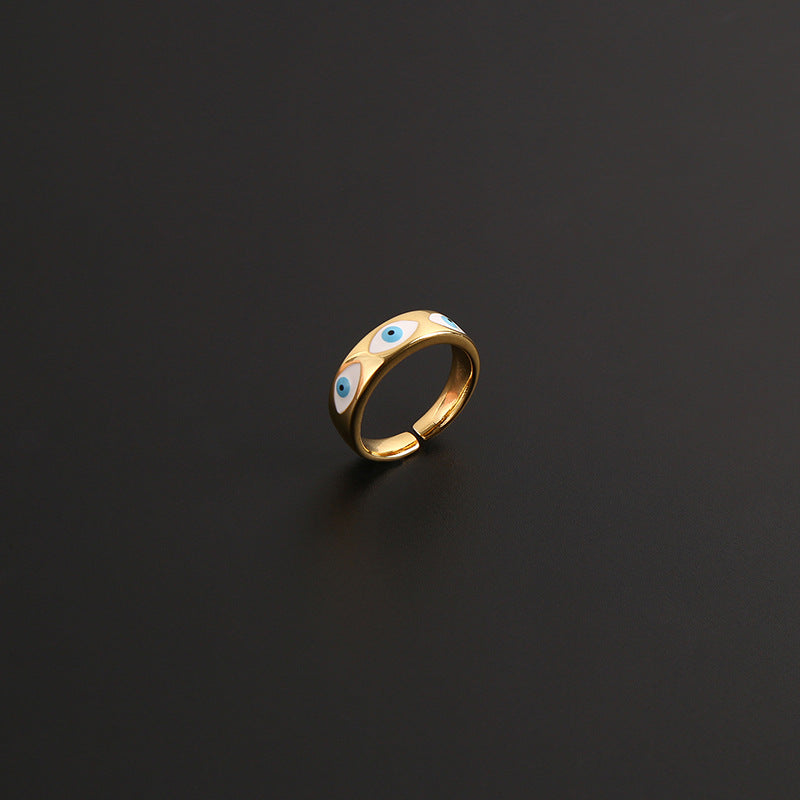 Evil Eye Gold Ring