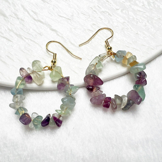 Gemstone Chip Earrings