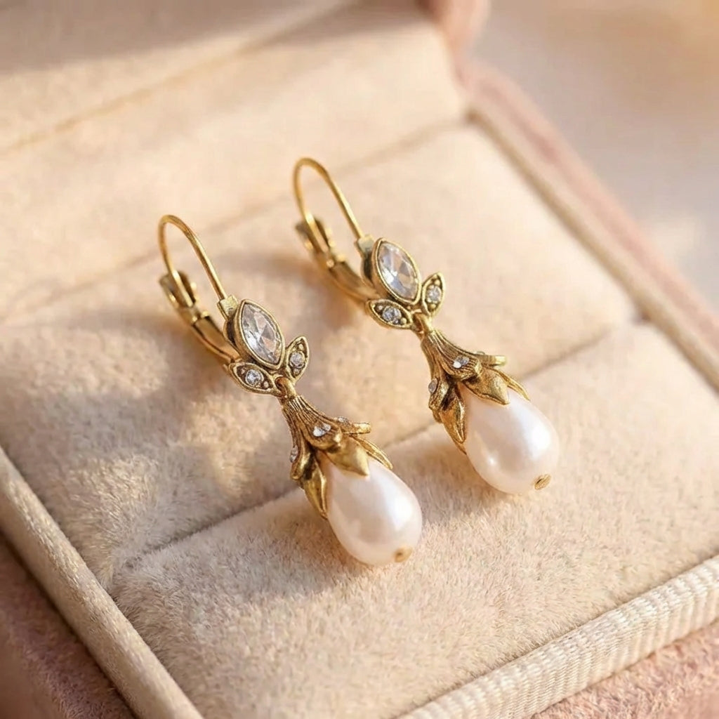 Vintage Pearl Dangle Earrings