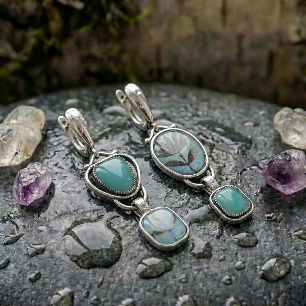 Vintage Turquoise Dangle Earrings