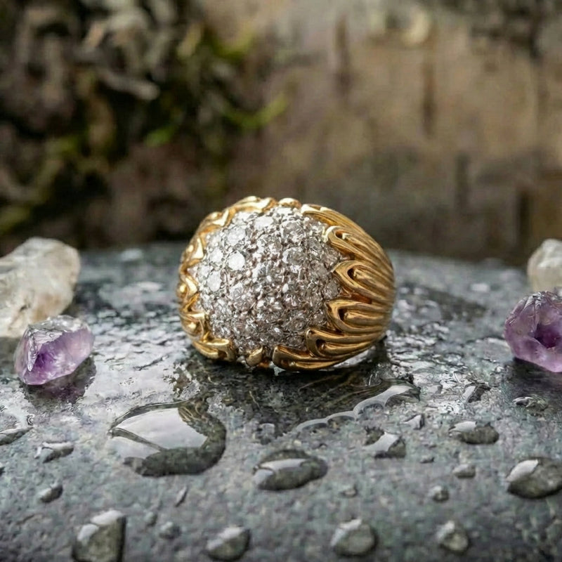 Vintage Diamond Claw Ring